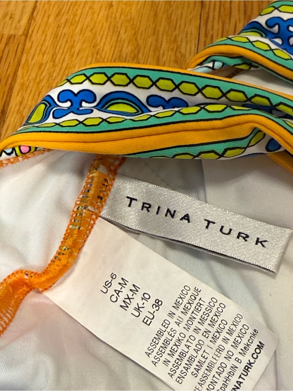 Trina Turk Multicolor Paisley Plunge One-Piece Swimsuit - Picture 8 of 8